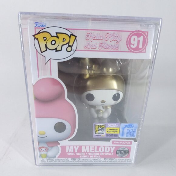 SDCC 2025 Funko Pop My Melody Metallic 91 Exclusive Official Sticker Hello Kitty - Picture 2 of 10